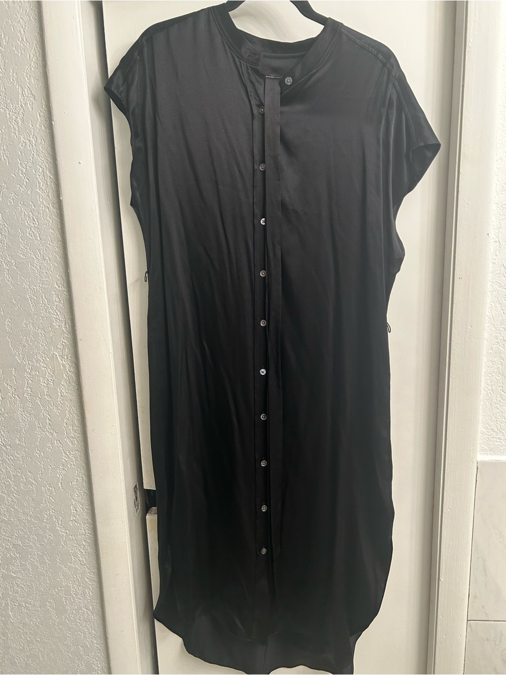 Black Button-Front Women’s  dress 100% silk